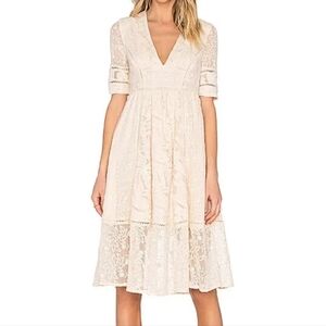 Free People Mountain Laurel Lace Midi Dress
